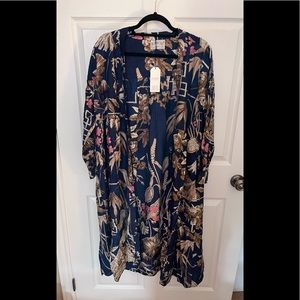 Blue Floral Kimono